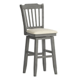 Eleanor Slat Back Wood Swivel Stool by iNSPIRE Q Classic