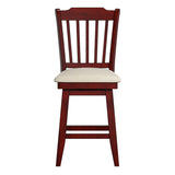 Eleanor Slat Back Wood Swivel Stool by iNSPIRE Q Classic