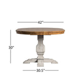 Eleanor Two-tone Oval Solid Wood Dining Table by iNSPIRE Q Classic