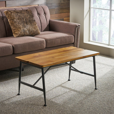 Eleanora Acacia Wood Coffee Table by Christopher Knight Home
