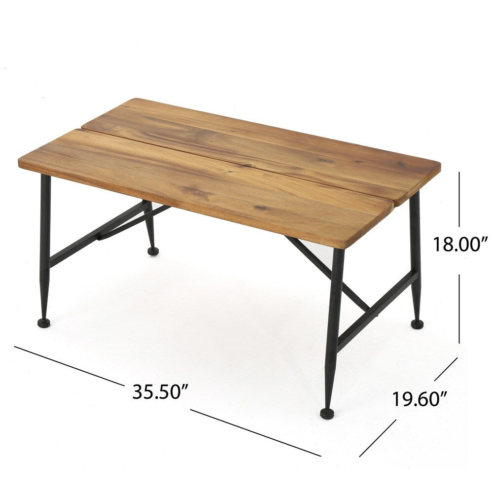 Eleanora Acacia Wood Coffee Table by Christopher Knight Home