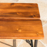 Eleanora Outdoor Acacia Wood End Table (Set of 2) by Christopher Knight Home