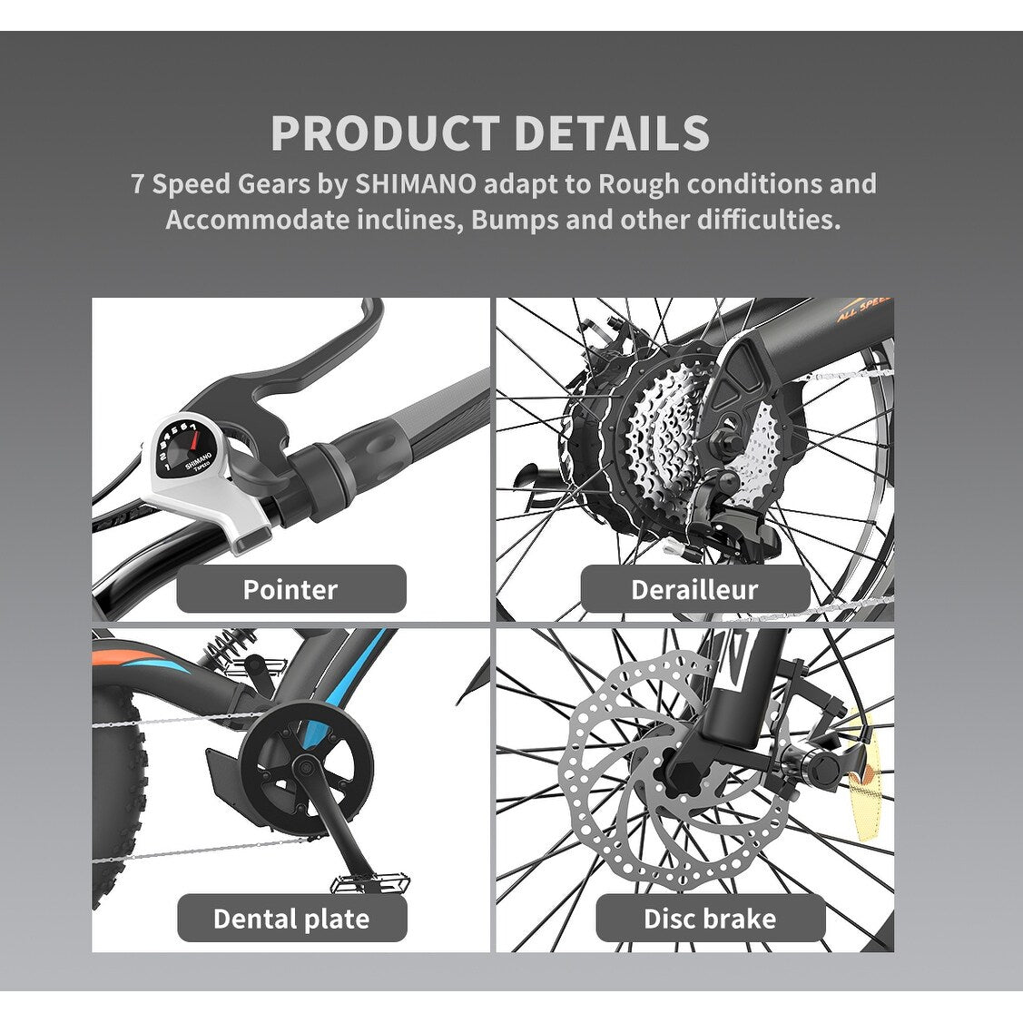 Electric Bicycle 500W Motor 20" Fat Tire With 48V/15Ah Li-Battery S18-MINI New style