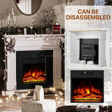 Electric Fireplace with 43" Mantel, 18 inchs Electric Fireplace Insert