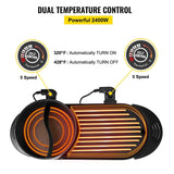 Electric Grill Hot Pot 2 in 1, Large Capacity Non-Stick Pan Portable Korean BBQ, Electric Shabu Hot Pot 110V Smoke Free Stove