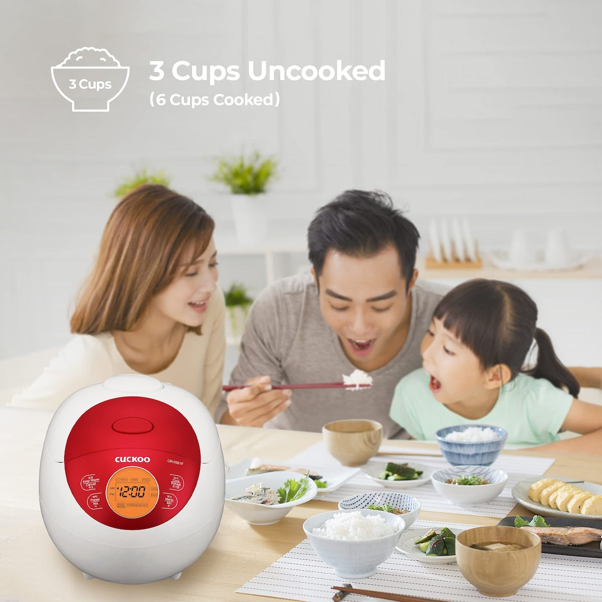 Electric Heating Rice Cooker (Red), Family Rice Cooker, 7.80 x 8.90 x 11.50