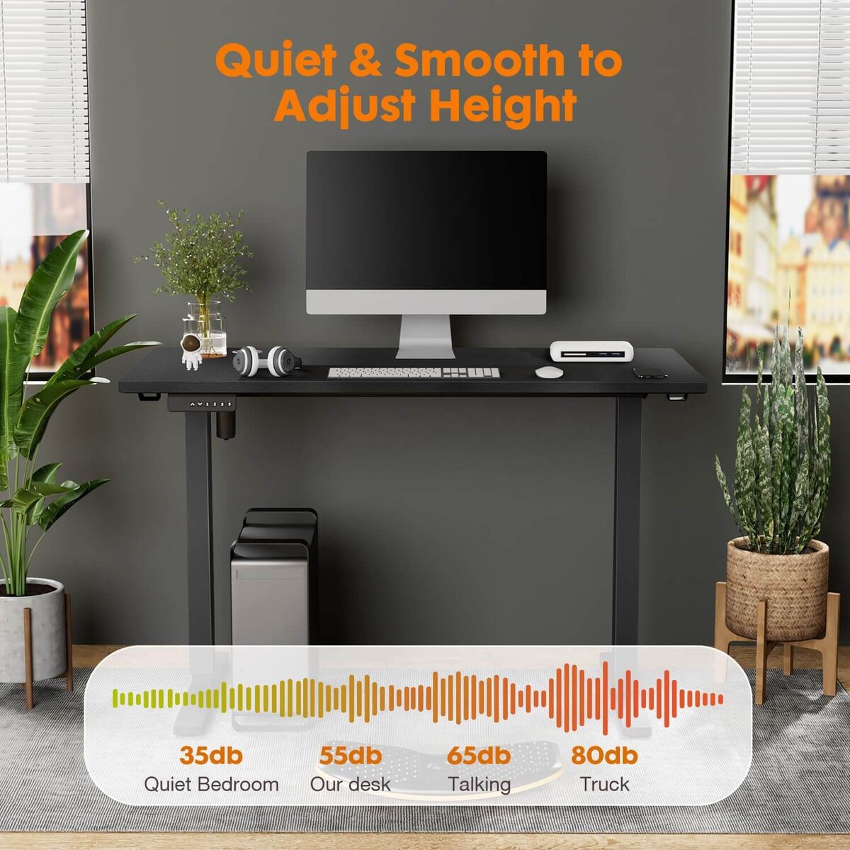 Electric Height Adjustable Ergonomic Computer Desk