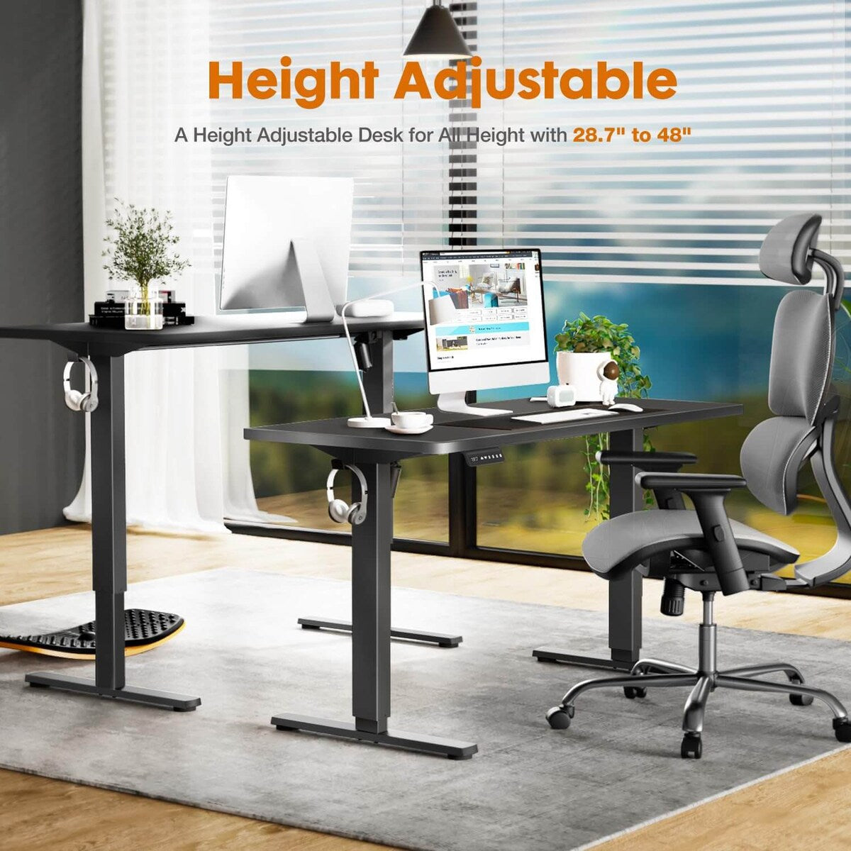 Electric Height Adjustable Ergonomic Computer Desk