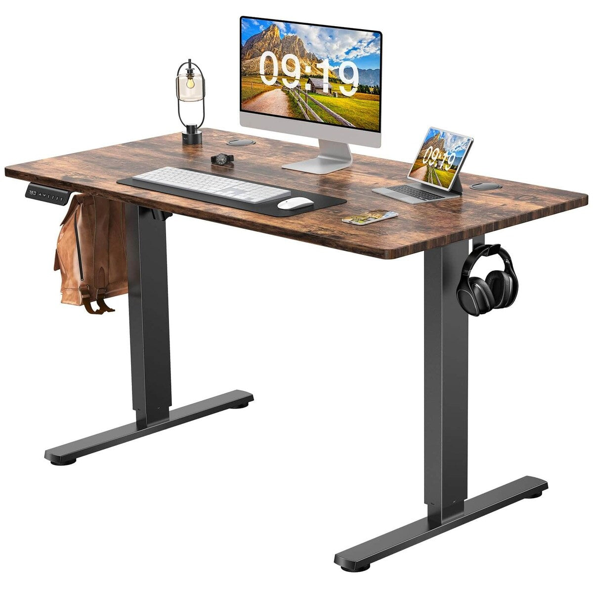 Electric Height Adjustable Standing Desk,Sit to Stand Ergonomic Computer Desk, 48'' x 24"