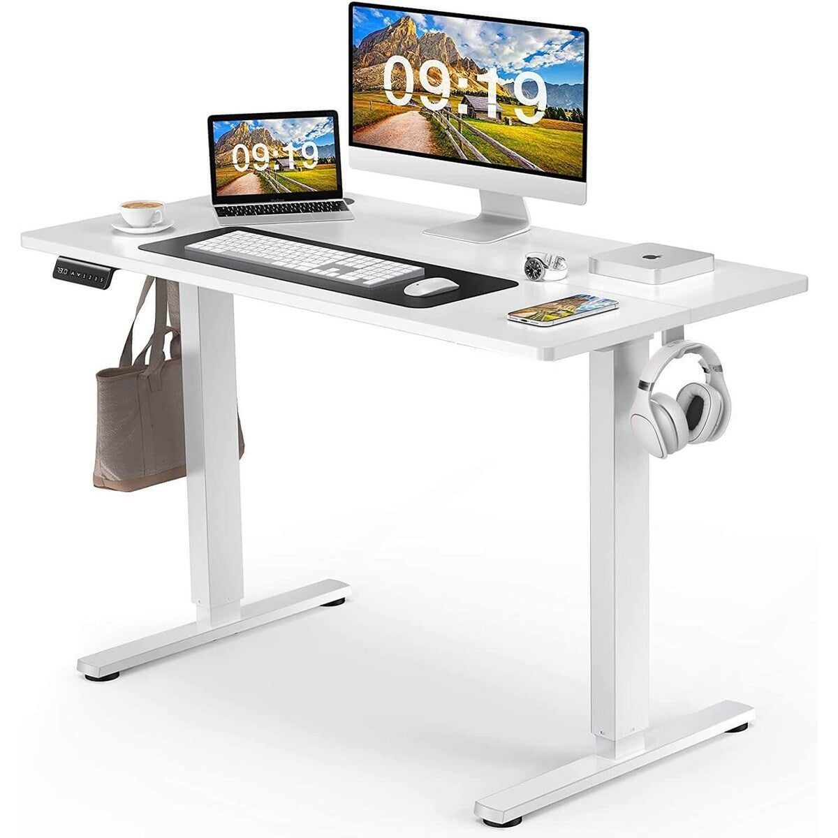 Electric Height Adjustable Standing Desk,Sit to Stand Ergonomic Computer Desk, 48'' x 24"