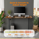 Electric Height Adjustable Standing Desk,Sit to Stand Ergonomic Computer Desk, 48'' x 24"