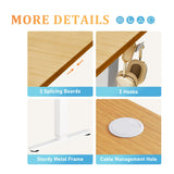 Electric Height Adjustable Wooden Desktop Standing Desk, Natural