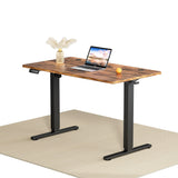 Electric Height Adjustable Wooden Desktop Standing Desk, Natural