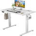 Electric Height Adjustable Wooden Desktop Standing Desk, Natural