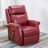 Electric Lift Chairs Adjustable Theater Seating Leather Massage Chairs, Red
