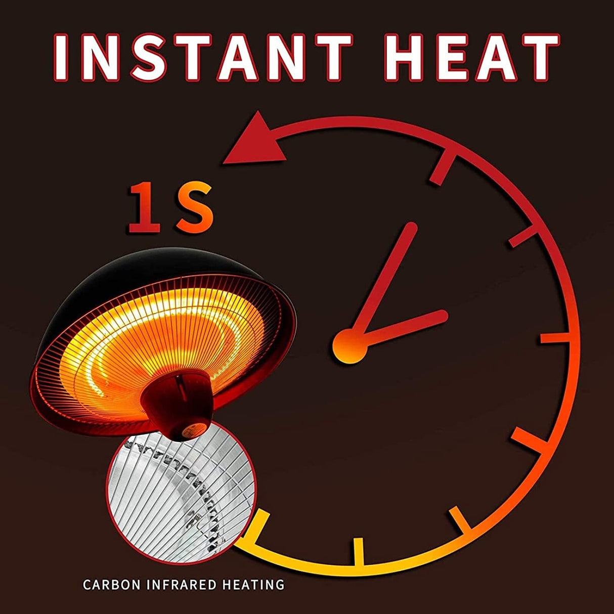 Electric Patio Heater, Outdoor Hanging Infrared patio heater - N/A