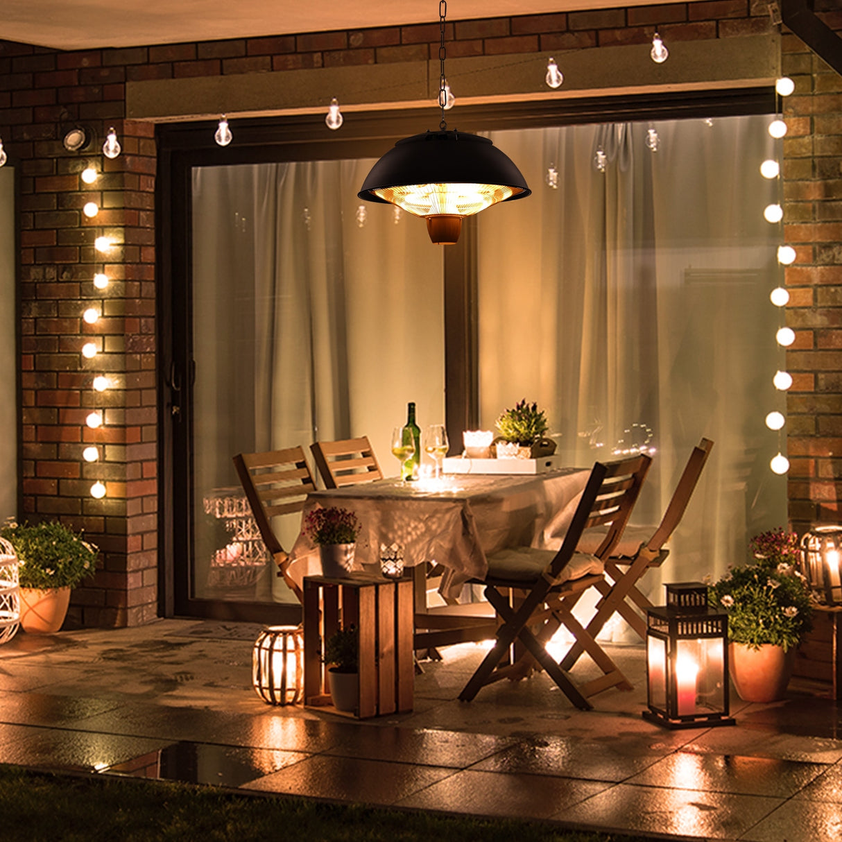 Electric Patio Heater, Outdoor Hanging Infrared patio heater - N/A
