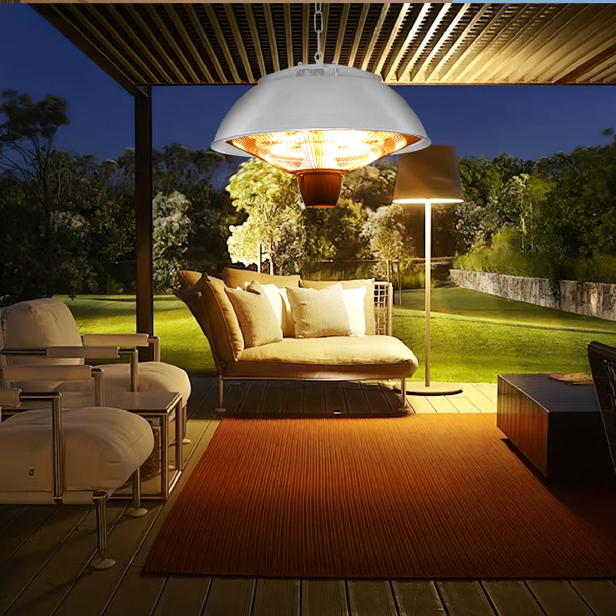 Electric Patio Heater, Outdoor Hanging Infrared patio heater - N/A