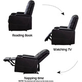 Breathable Leather Home Theater Seating with with USB Ports and Cup Holders