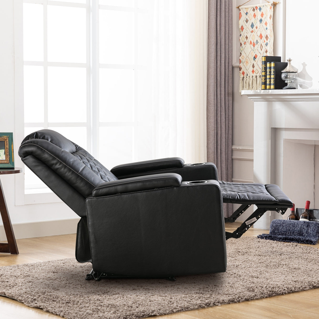 Electric Power Theater Recliner Chair with USB Ports and Cup Holders