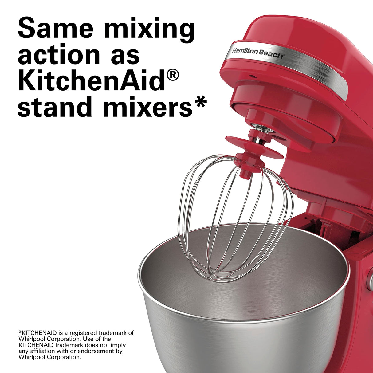 Electric Stand Mixer, 4 Quarts, Dough Hook, Flat Beater Attachments, Splash Guard 7 Speeds with Whisk