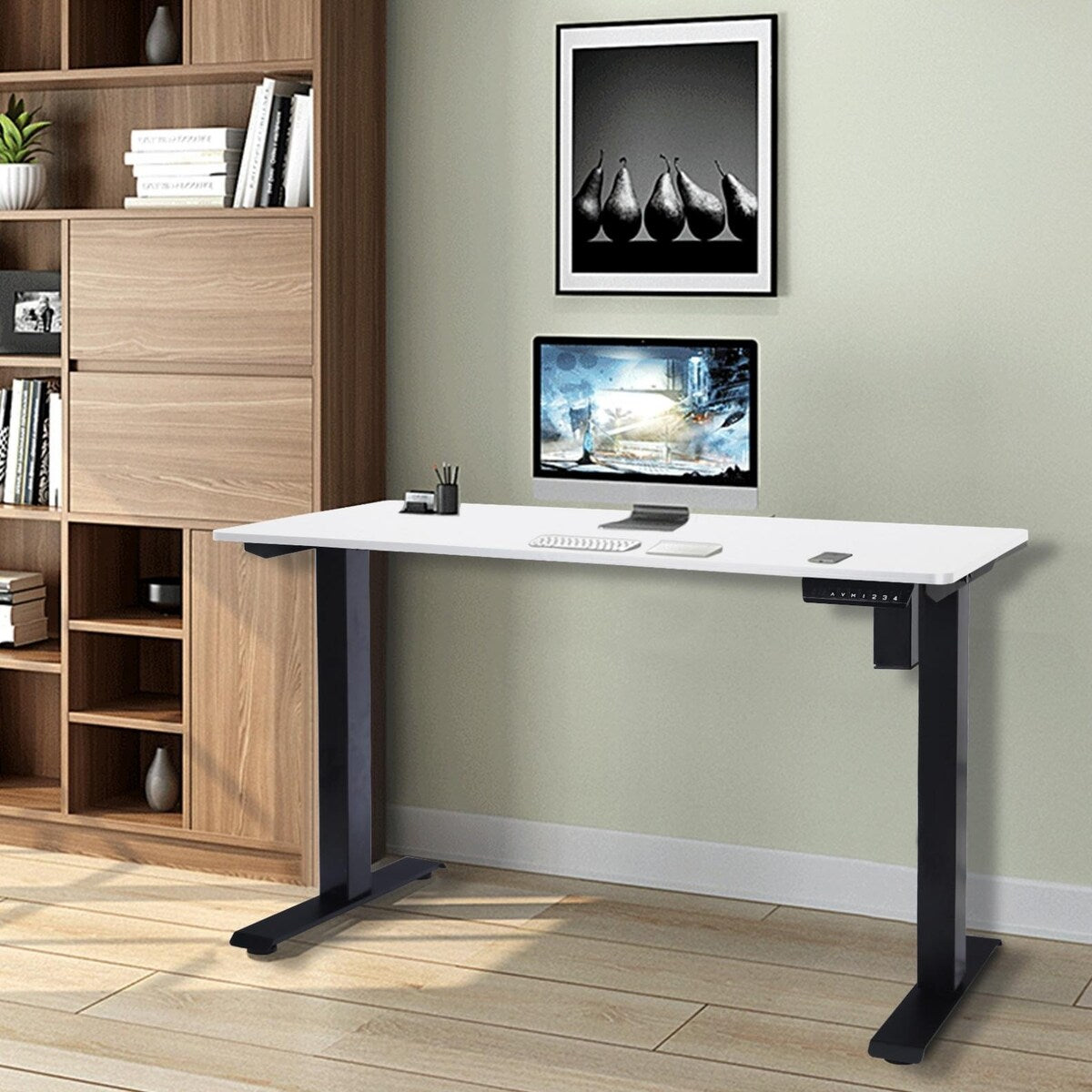 Electric Height Adjustable Standing Computer Desk For Home Office