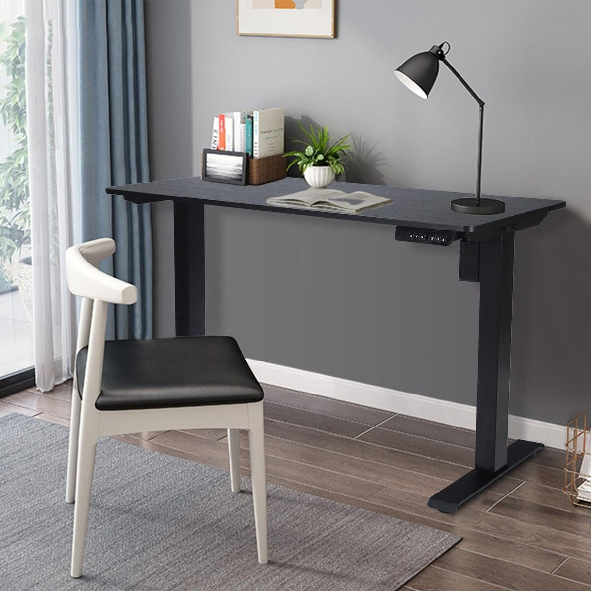 Electric Height Adjustable Standing Computer Desk For Home Office