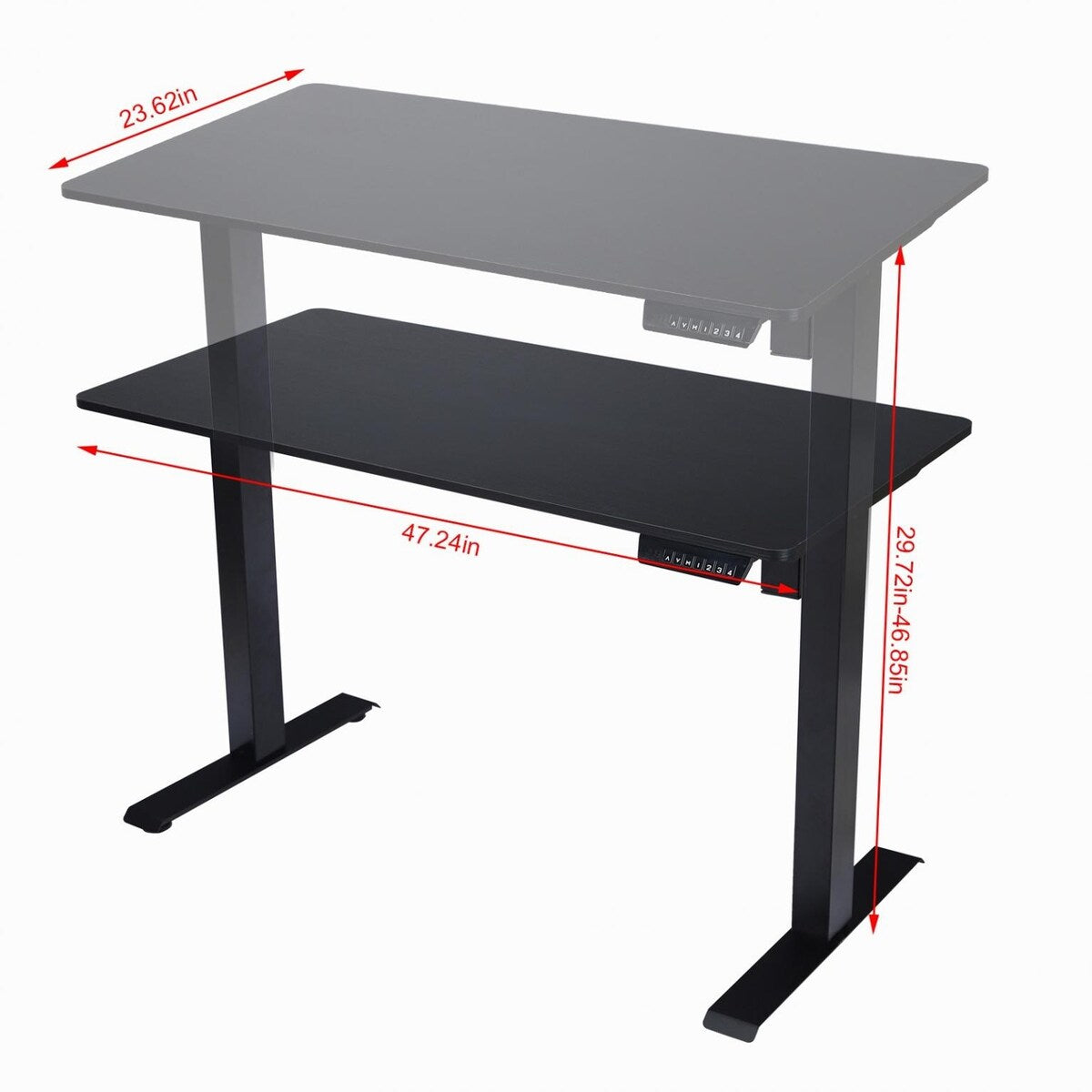 Electric Height Adjustable Standing Computer Desk For Home Office