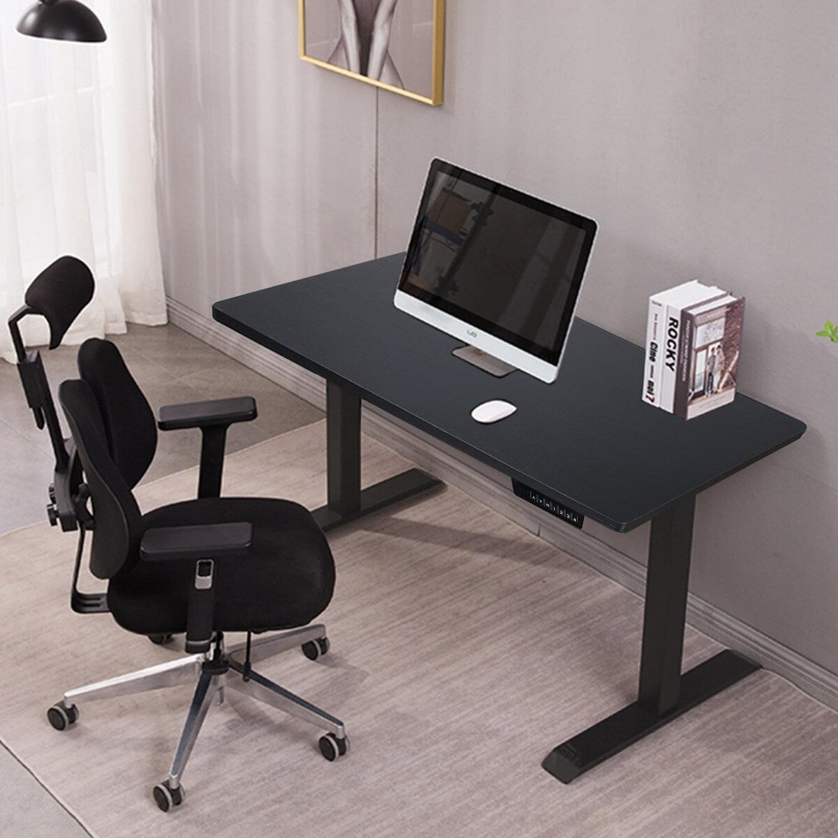 Electric Height Adjustable Standing Computer Desk For Home Office