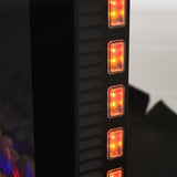 Electric Wall-Mounted Fireplace w/Flame Effect,7Color Background Light
