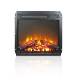 Electric fireplace insert, ultra thin heater with log