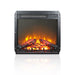 Electric fireplace insert, ultra thin heater with log