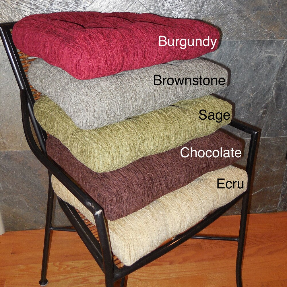 Elegance Chenille Non-slip Chair Pads (Set of 4)