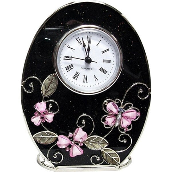 Jiallo Pink Butterfly Clock