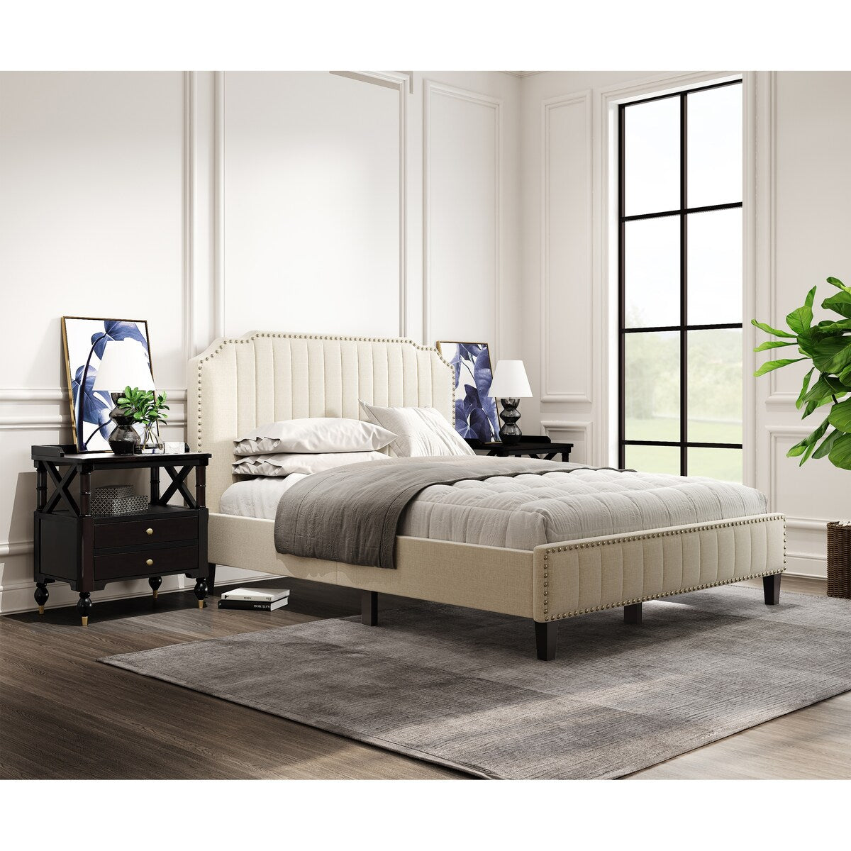 Elegant 3 Pieces King Bedroom Set