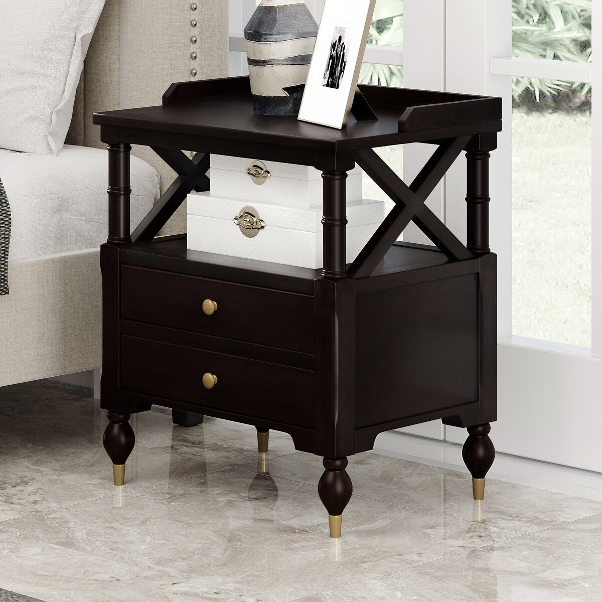 Elegant 3 Pieces King Bedroom Set