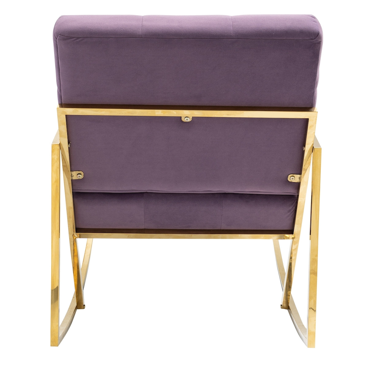 Elegant Accent Chair Leisure Rocking Chair Velvet Ergonomic Chair with Stainless Steel Feet