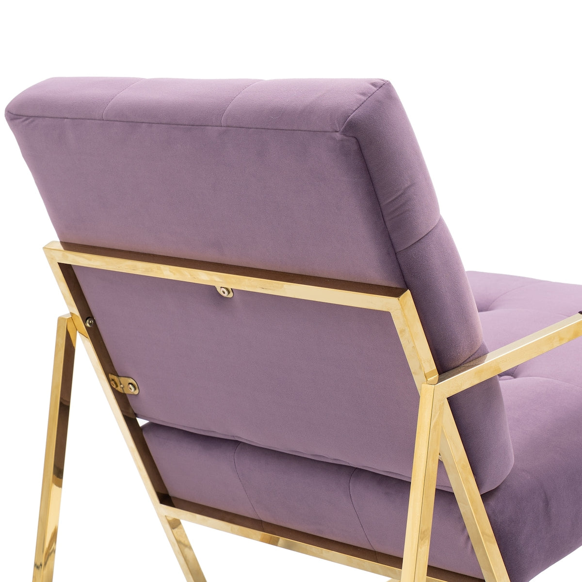 Elegant Accent Chair Leisure Rocking Chair Velvet Ergonomic Chair with Stainless Steel Feet