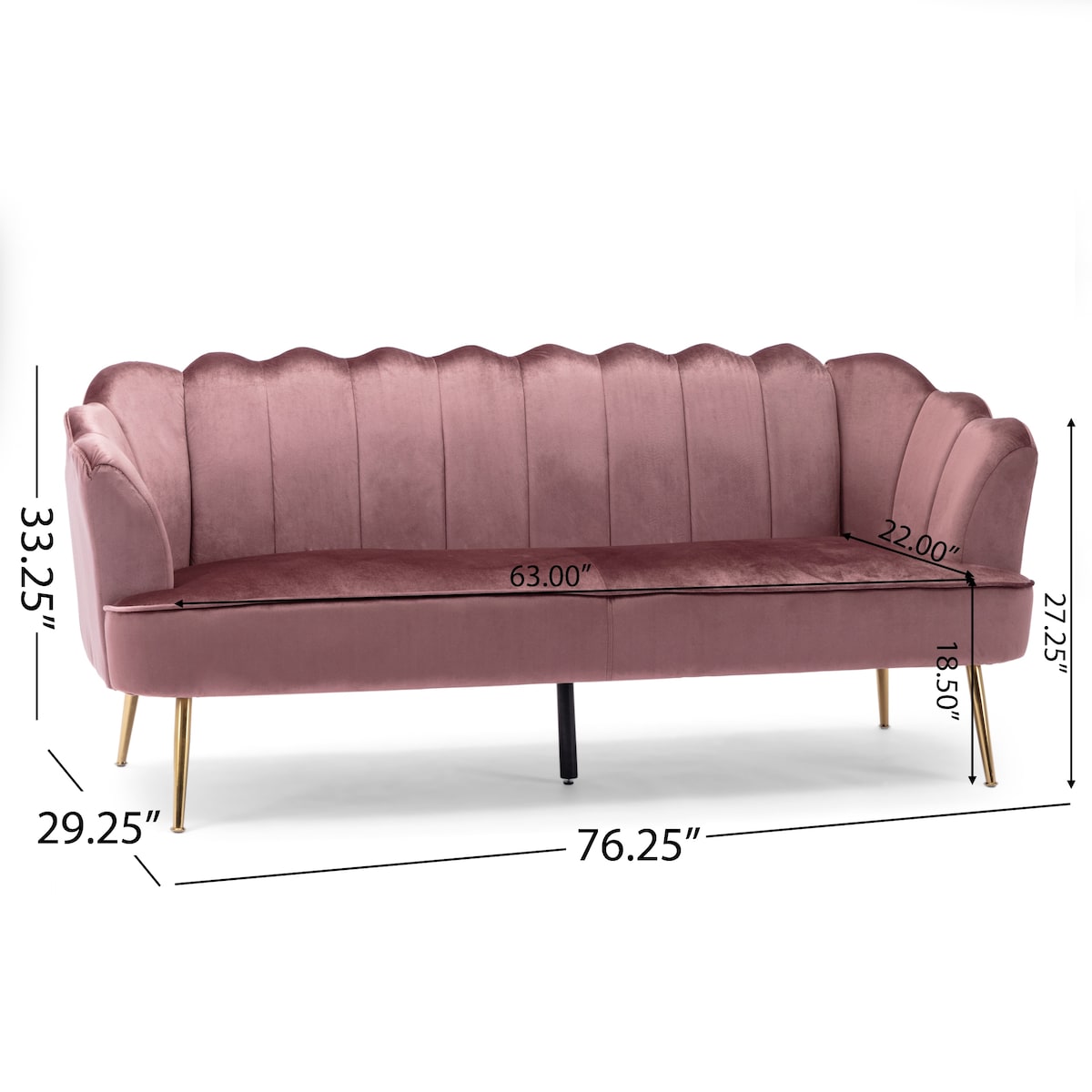 Elegant Accent Sofa /Couch 3-Seater Sofa