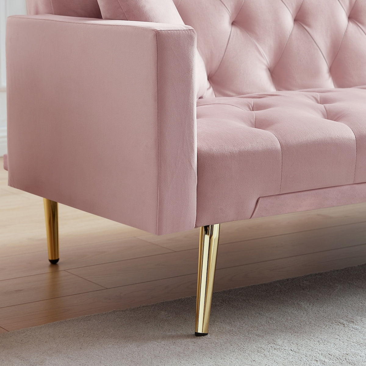 Elegant Accent Sofa, Loveseat Sofa Convertible Folding Futon Sofa Bed, Sleeper Sofa Couch