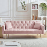 Elegant Accent Sofa, Loveseat Sofa Convertible Folding Futon Sofa Bed, Sleeper Sofa Couch