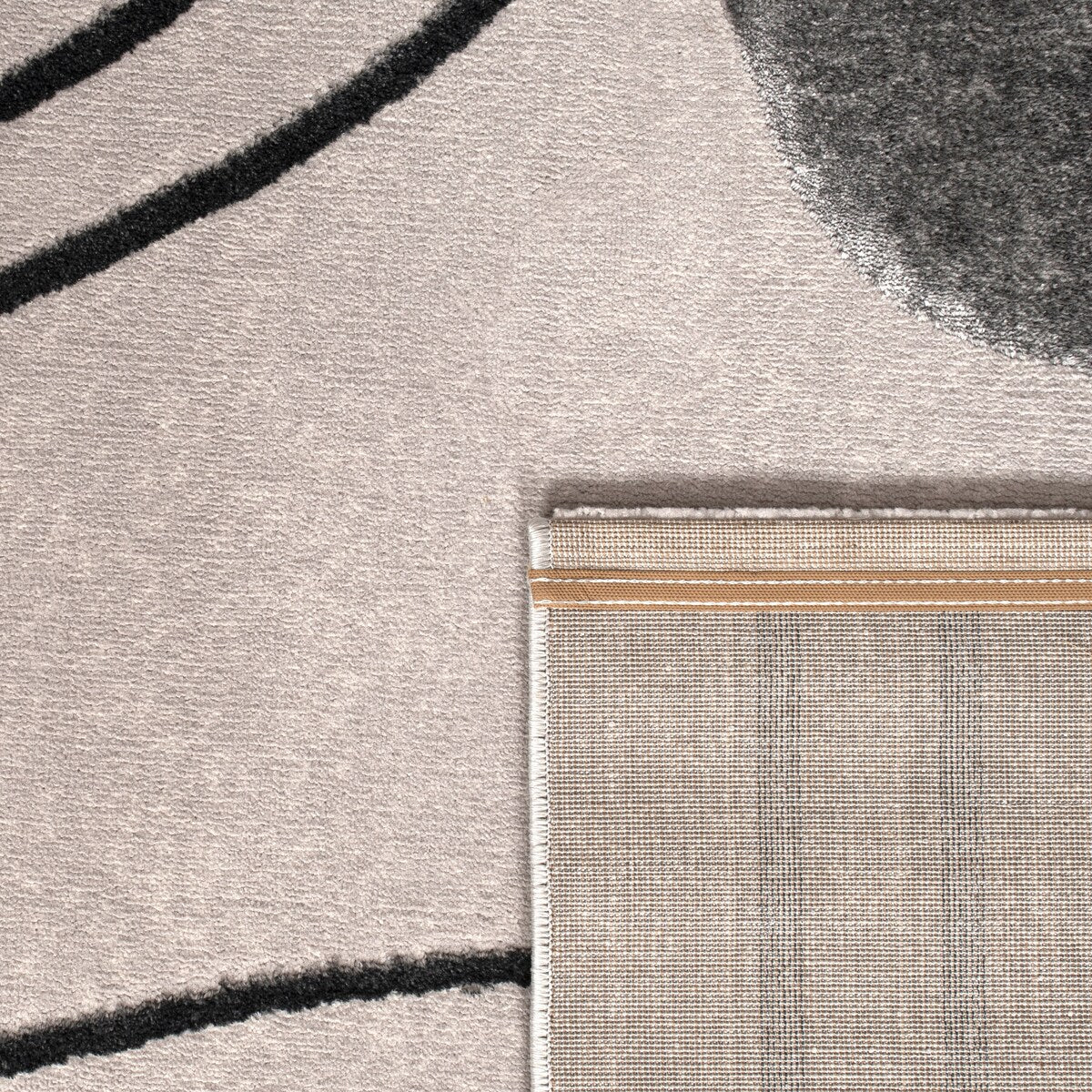 Elegant Area Rug with Modern Carved Lines and Artistic Pattern