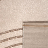 Elegant Area Rug with Modern Carved Lines and Artistic Pattern