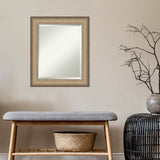 Beveled Wall Mirror - Elegant Brushed Bronze Frame