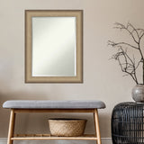 Beveled Wall Mirror - Elegant Brushed Bronze Frame