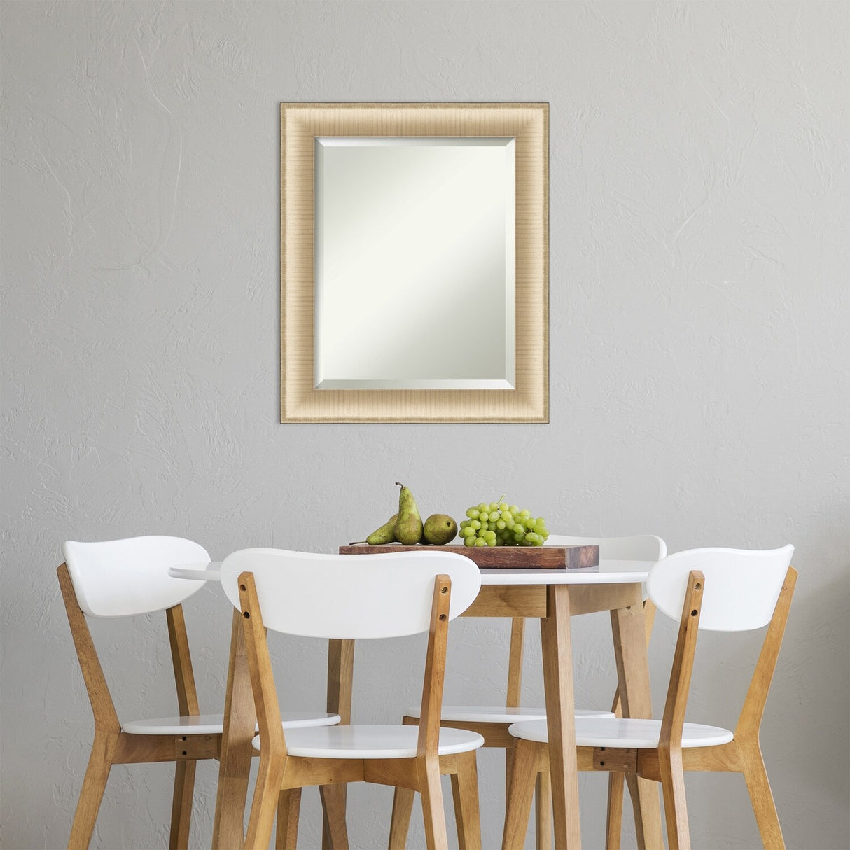 Beveled Wall Mirror - Elegant Brushed Bronze Frame