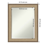 Beveled Wall Mirror - Elegant Brushed Bronze Frame