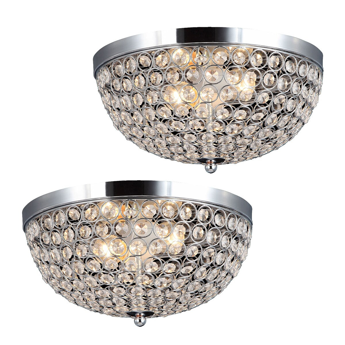Light Elipse Crystal Flush Mount Ceiling Light