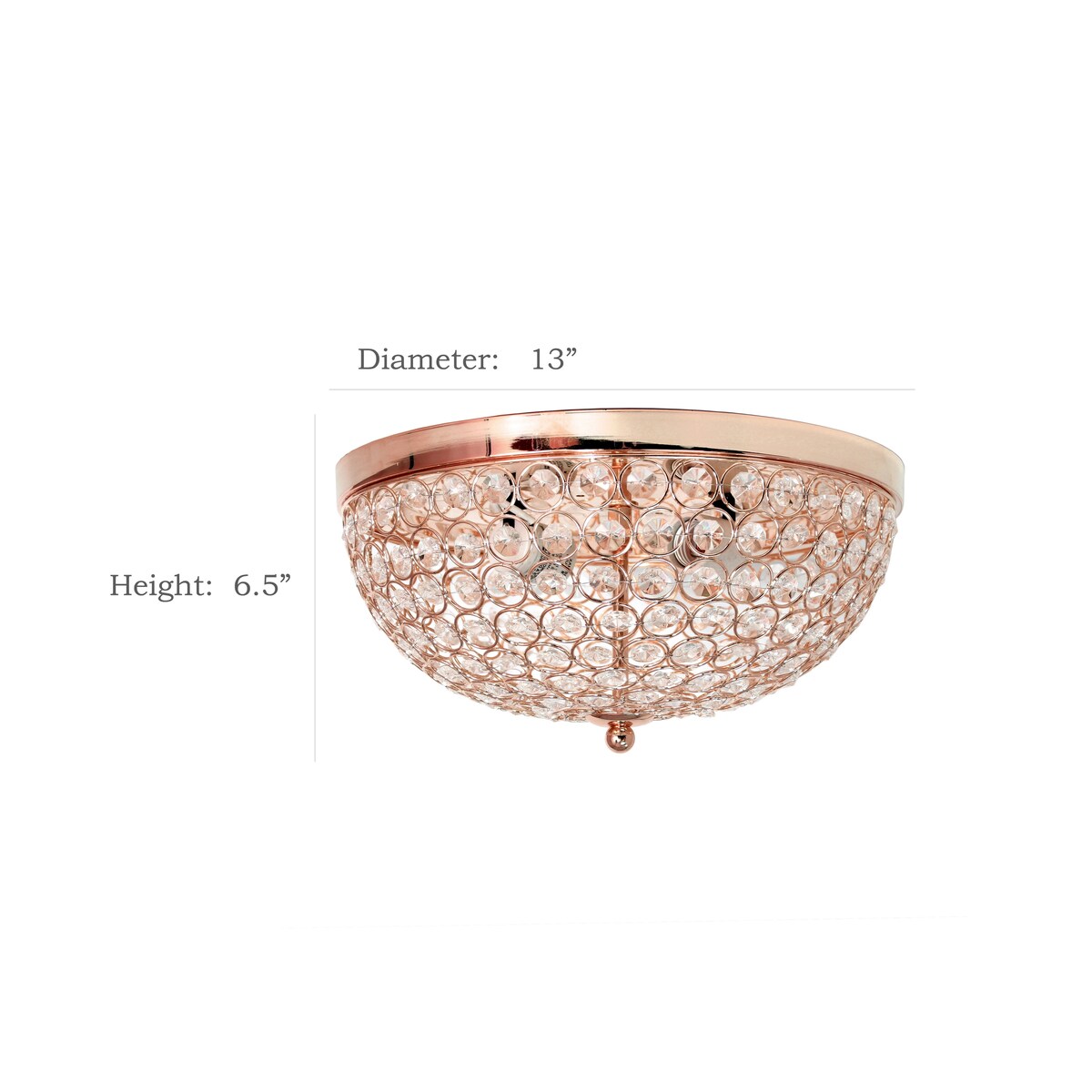 Light Elipse Crystal Flush Mount Ceiling Light