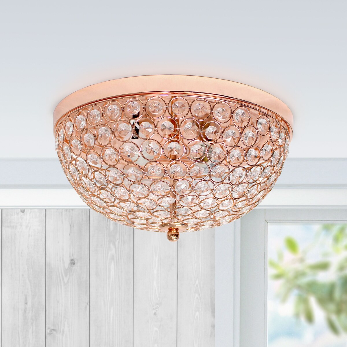 Light Elipse Crystal Flush Mount Ceiling Light